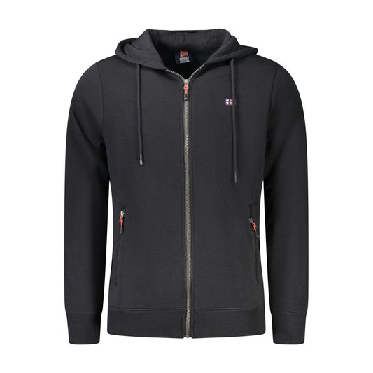Sweatshirt Hoodie by Norway 1963 for men in cotton polyester canvas black showcases a city-ready silhouette, artfully detailed with a signature hooded neckline and for a city-ready finish.