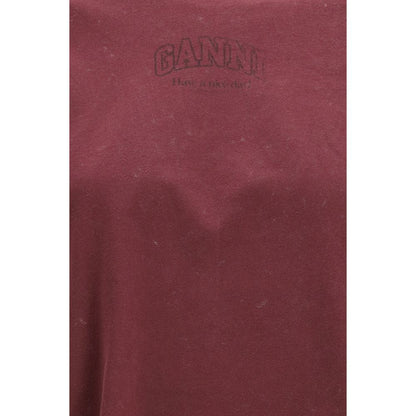 Ganni Bordeaux Cotton Sweatshirt