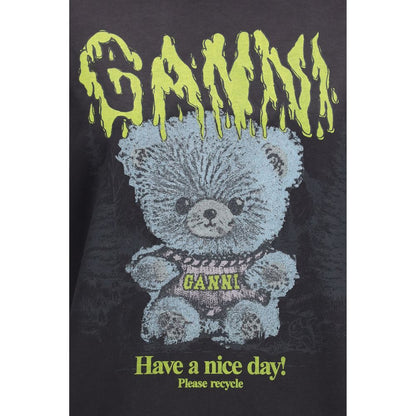 Ganni Gray Cotton Sweatshirt