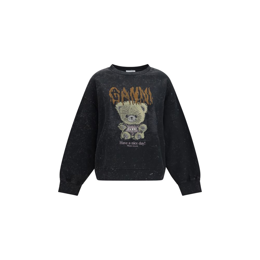 Ganni Gray Cotton Sweatshirt