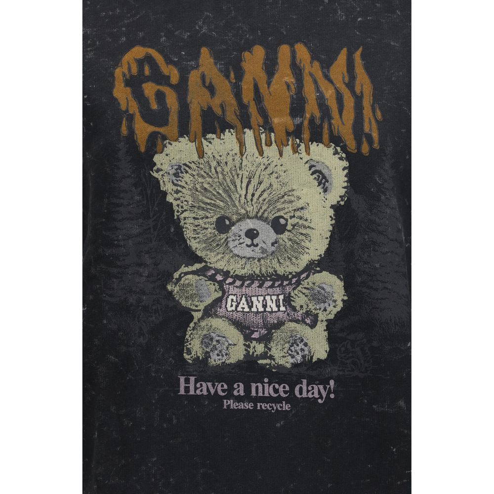 Ganni Gray Cotton Sweatshirt