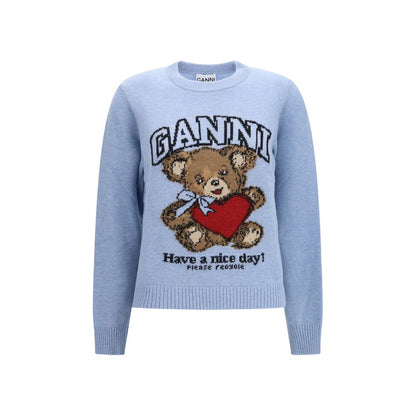 Ganni Blue Wool Oves Aries Sweatshirt