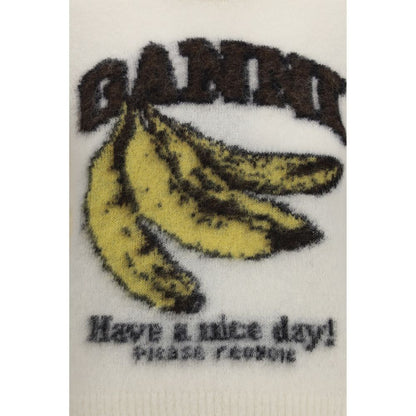 Ganni Beige Alpaca Vicugna Pacos T-Shirt
