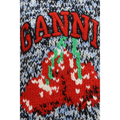 Ganni Multicolor Wool Oves Aries Sleeveles Sweater