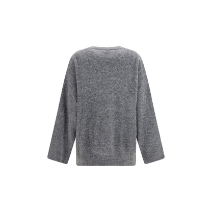 Ganni Gray Alpaca Vicugna Pacos Sweatshirt