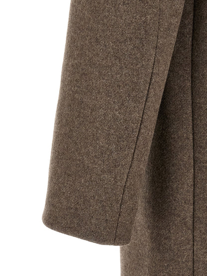Dries Van Noten Brown Wool Coat