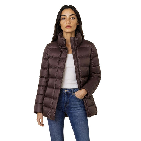 Puffer Jacket by Colmar Originals for women in polyamide brown & signature features a city-ready silhouette, detailed with thermal, pockets & insulated and a city-ready high-collar neckline.