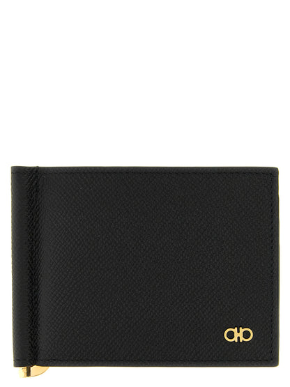 Ferragamo Black Calfskin Money Clip