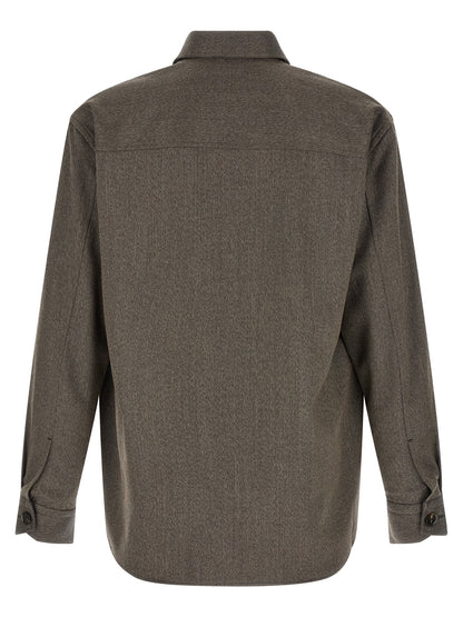 Brioni Brown Wool Blouse