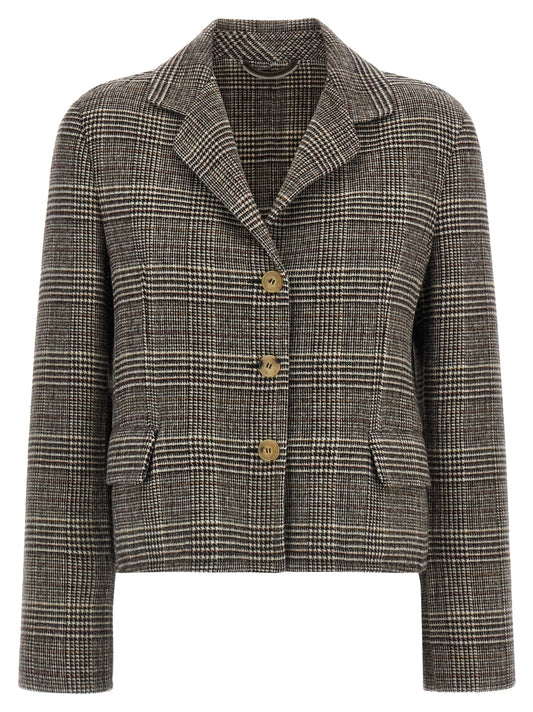 Blazer by Ermanno Scervino for women in virgin wool horn, multicolor & patterned features an stylish silhouette, showcasing a sophisticated and stylish for a truly stylish finish.