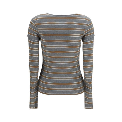 Ganni Gray Cotton Sportswear