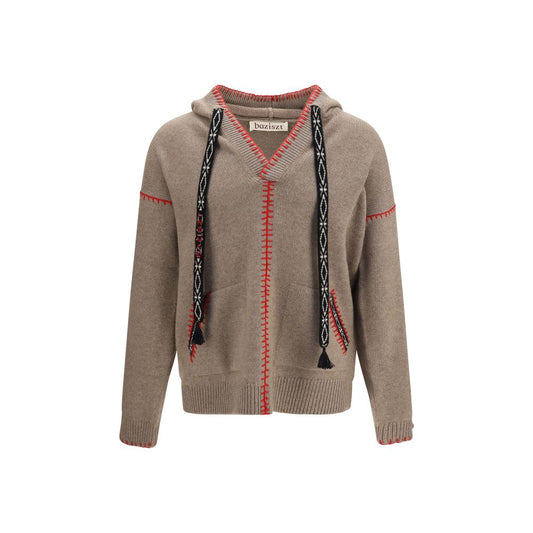 Sweatshirt by Baziszt for men in cashmere brown features an magnificent silhouette, showcasing a sophisticated v-neck neckline and detail for a truly magnificent finish.