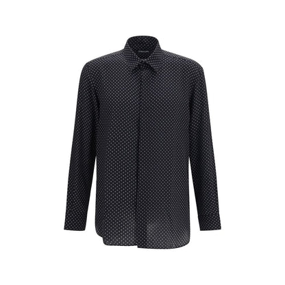 Tom Ford Black Silk Pattern Shirt