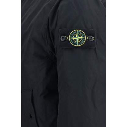 Stone Island Black Polyester Full-Length Jacket