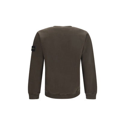 Stone Island Brown Cotton Sweatshirt