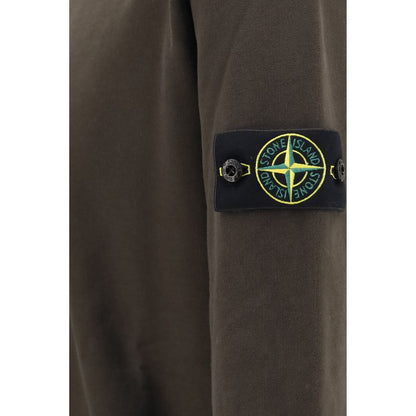 Stone Island Brown Cotton Sweatshirt