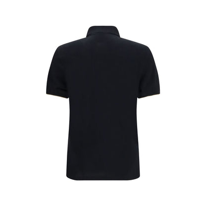 Brunello Cucinelli Black Cotton Polo Shirt