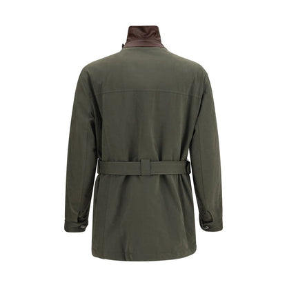 Brunello Cucinelli Bicolor Cotton Full-Length Jacket