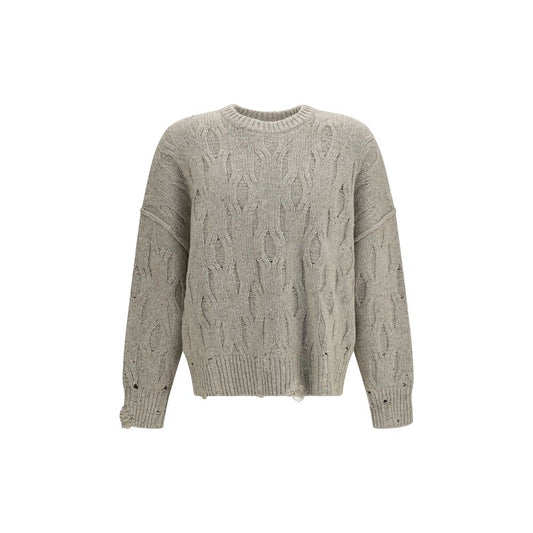Sweatshirt by Represent for men in viscose polyamide & merino wool beige features an exquisite silhouette, showcasing long-sleeve and crew neckline details for a exquisite look.