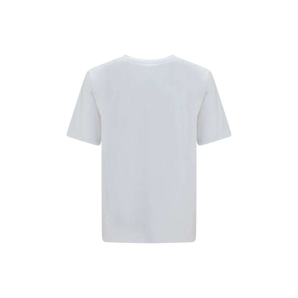 T-Shirt by Maison Kitsuné for men in organic cotton white & print features an edgy silhouette, meticulously detailed with a sophisticated and crew neckline for a truly edgy finish.