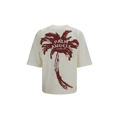 Palm Angels Beige Cotton T-Shirt