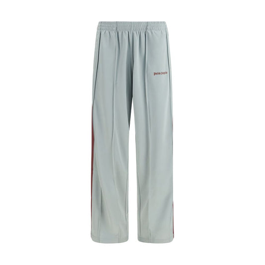 Jogger Sweatpants by Palm Angels for men in polyester blue, signature & print features an kinetic regular-fit and long with a , showcasing high-performance for an kinetic look.