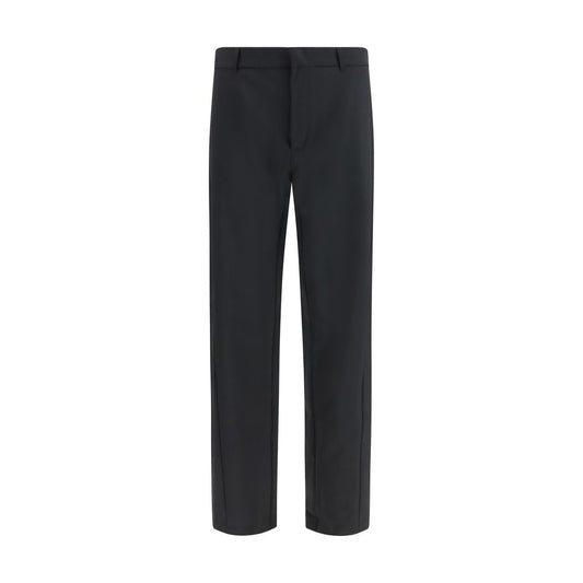 Pants by LAMINAR for men in merino wool & polyester black features a sleek silhouette with a sleek straight-leg, relaxed-fit & regular-fit, a refined long, and a sophisticated finish.