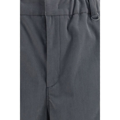 LAMINAR Gray Polyester Casual Pants