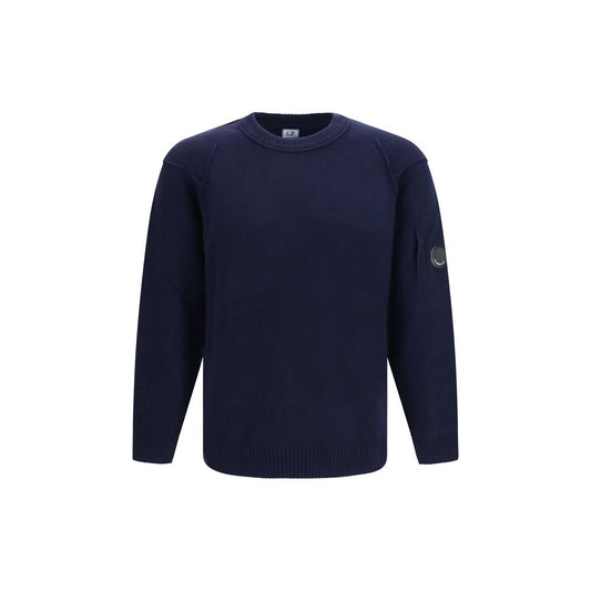 Sweatshirt by C.P. Company for men in polyamide & merino wool blue features an magnificent silhouette, showcasing a sophisticated crew neckline and detail for a truly magnificent finish.