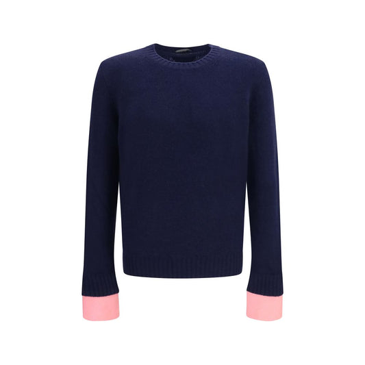 Sweatshirt by Prada for men in merino virgin wool blue, signature & print features an exquisite silhouette, showcasing and crew neckline details for a exquisite look.