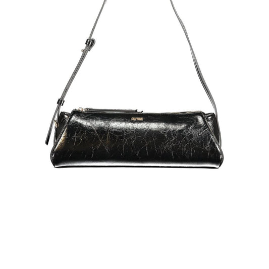This Mini Handbag by Guess Jeans for women in polyurethane and black presents a sculptural silhouette featuring a secure zipper, ample cardholder, and versatile handle for a sculptural finish.