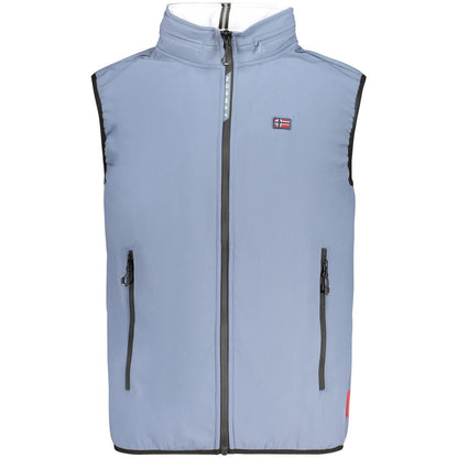 Norway 1963 Azzurro Poliestere Mens Vest