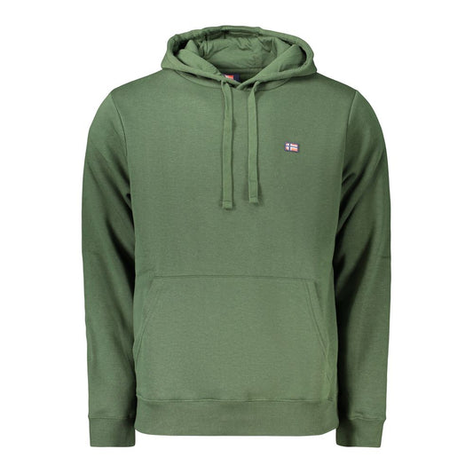 Sweatshirt Hoodie by Norway 1963 for men in cotton polyester green features an avant-garde silhouette, showcasing a sophisticated hooded neckline and detail for a truly avant-garde finish.