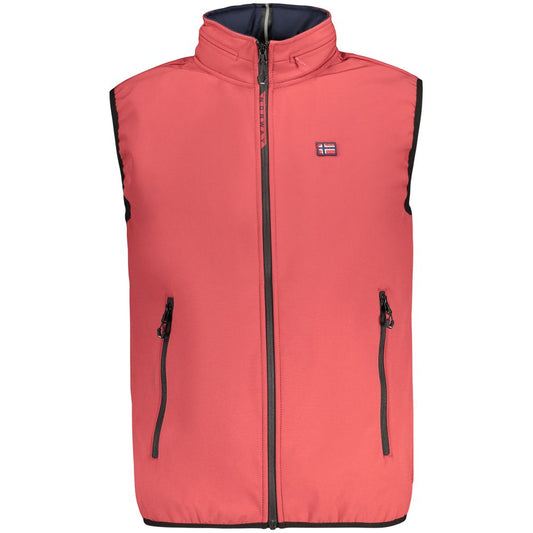 Hooded Vest by Norway 1963 for men in stretch polyester red features a enviable silhouette, elegantly detailed with a enviable hooded neckline and functional pockets & hooded for a enviable finish.