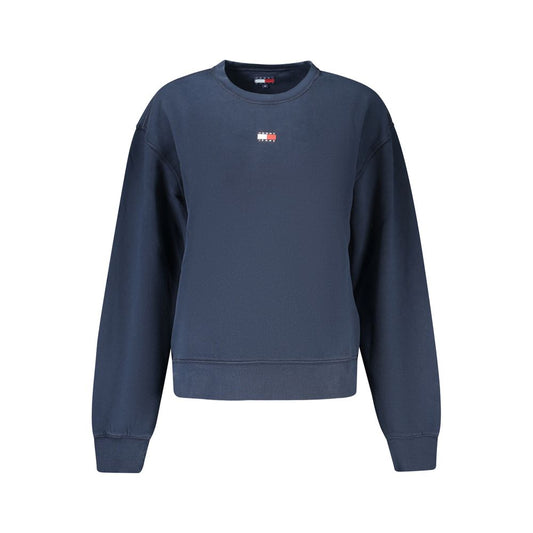 Sweatshirt by Tommy Hilfiger for women in cotton polyester blue features an enviable silhouette, showcasing a premium and refined crew neckline for a truly enviable finish.