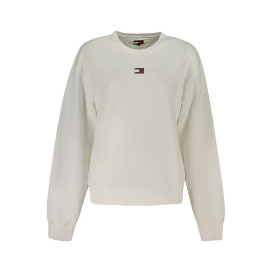 Sweatshirt by Tommy Hilfiger for women in cotton polyester white presents a smart casual silhouette, featuring a smart casual crew neckline and for a sophisticated look.