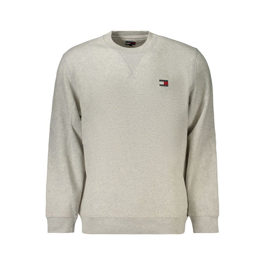 Sweatshirt by Tommy Hilfiger for men in cotton polyester gray showcases a slouchy chic silhouette, artfully detailed with a slouchy chic crew neckline and for a slouchy chic finish.