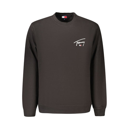 Sweatshirt by Tommy Hilfiger for men in cotton black & print presents a smart casual silhouette, featuring a smart casual crew neckline and for a sophisticated look.