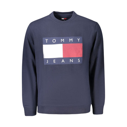 Sweatshirt by Tommy Hilfiger for men in cotton blue & print features an provocated silhouette, detailed with a provocated and a refined crew neckline for a sophisticated aesthetic.