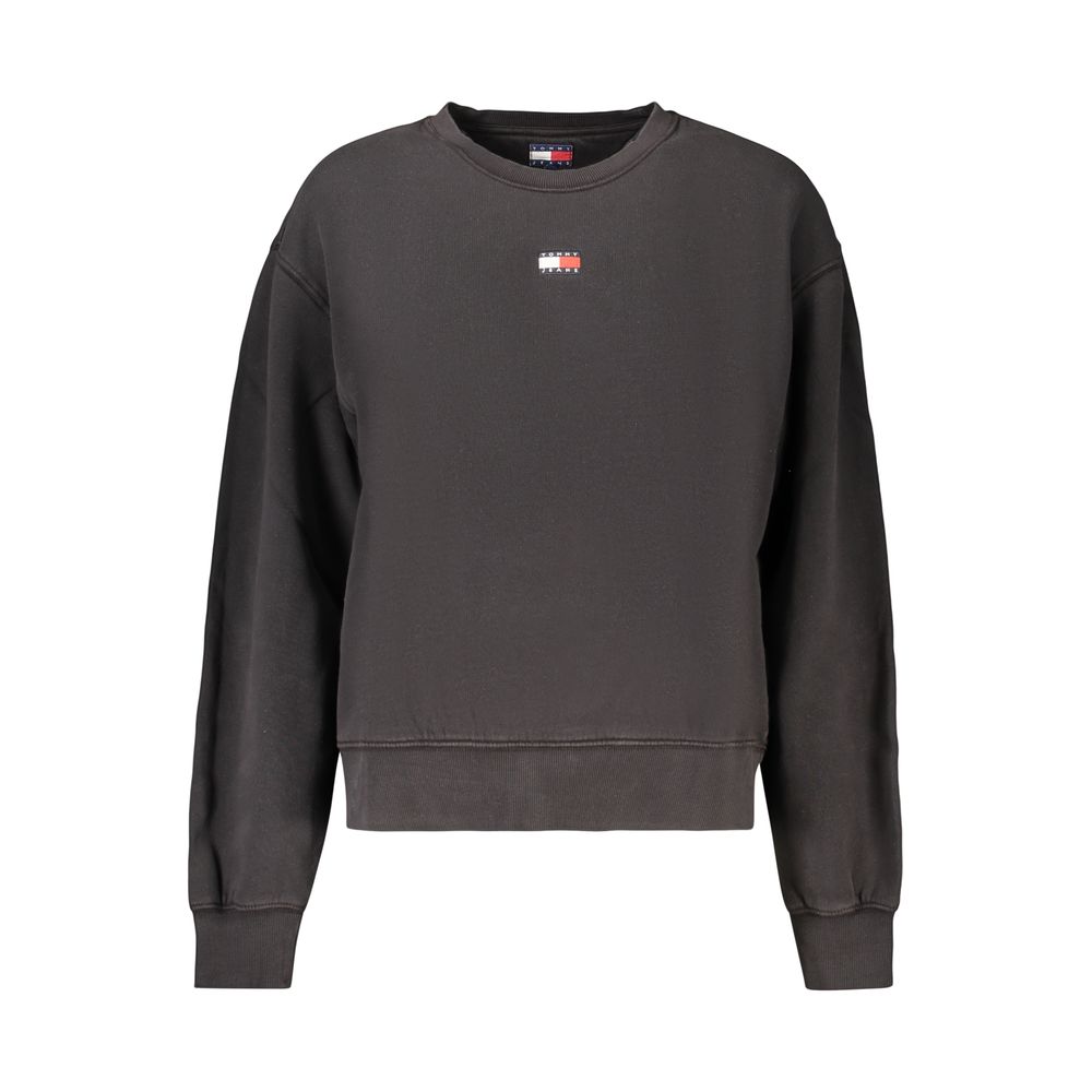 Sweatshirt by Tommy Hilfiger for women in cotton polyester black features a unrivaled silhouette with a refined crew neckline and unrivaled detailing for a sophisticated look.