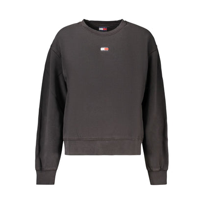 Sweatshirt by Tommy Hilfiger for women in cotton polyester black features a unrivaled silhouette with a refined crew neckline and unrivaled detailing for a sophisticated look.