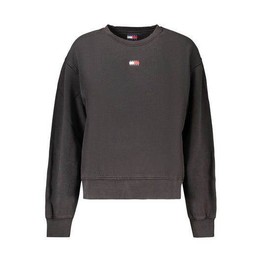 Sweatshirt by Tommy Hilfiger for women in cotton polyester black features a unrivaled silhouette with a refined crew neckline and unrivaled detailing for a sophisticated look.