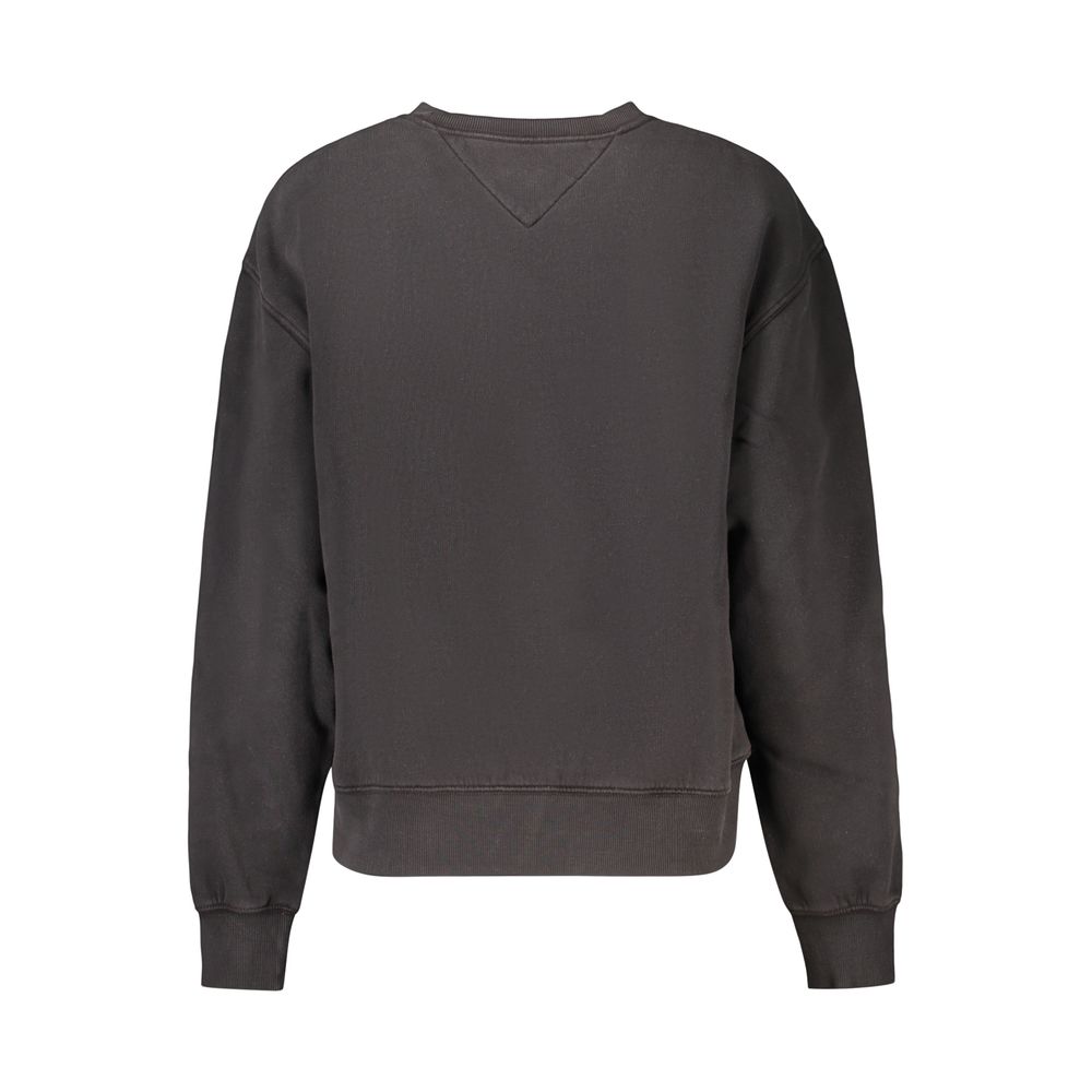 Sweatshirt by Tommy Hilfiger for women in cotton polyester black features an provocated silhouette, detailed with a provocated and a refined for a sophisticated aesthetic.