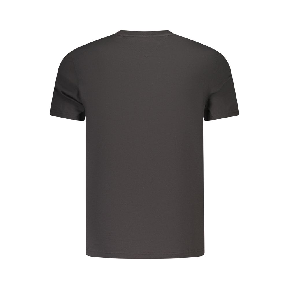 T-Shirt by Tommy Hilfiger for men in cotton black & print showcases a fashionable silhouette, elegantly detailed with a fashionable and crew neckline for a sophisticated, high-fashion look.