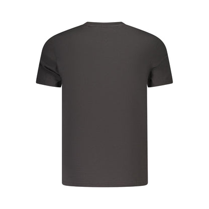 T-Shirt by Tommy Hilfiger for men in cotton black & print showcases a fashionable silhouette, elegantly detailed with a fashionable and crew neckline for a sophisticated, high-fashion look.