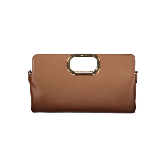 Shoulder Handbag by Twinset for women in polyethylene brown features a signature silhouette, showcasing a secure zipper & magnetic and signature built-in-compartments, document-holder & internal-pockets with versatile shoulder-strap, adjustable-strap & handle for a sophisticated look.