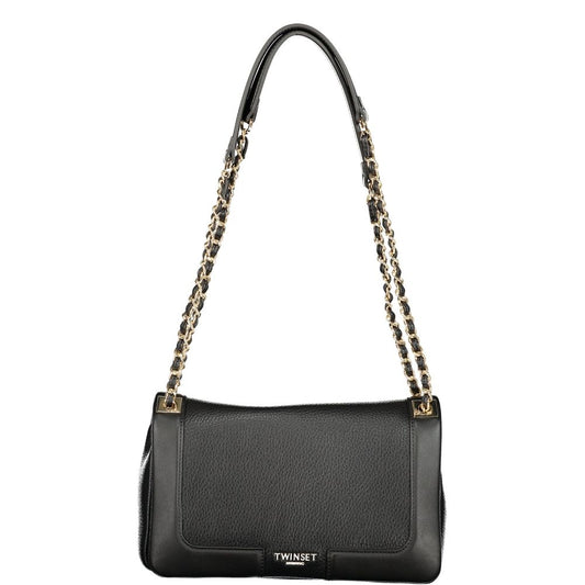 Shoulder Handbag by Twinset for women in polyethylene black features a contemporary silhouette, showcasing a secure snap & zipper, ample built-in-compartments, external-pockets & internal-pockets, and contemporary shoulder-strap & handle for a sophisticated look.