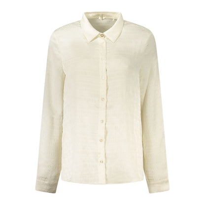 Guess Jeans White Polyester Dress Shirt