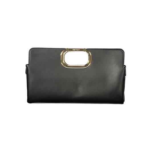 Shoulder Handbag by Twinset for women in polyethylene black features a contemporary silhouette, showcasing a secure zipper & magnetic, ample built-in-compartments, document-holder & internal-pockets, and contemporary shoulder-strap, adjustable-strap & handle for a sophisticated look.