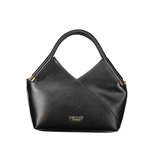 Tote Handbag by Twinset for women in polyethylene black features a refined silhouette, showcasing a secure zipper, organized internal-pockets, and versatile shoulder-strap, adjustable-strap & handle for a refined finish.